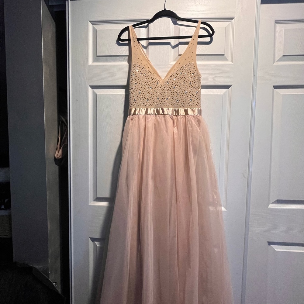 Beautiful pale pink embellished ball gown